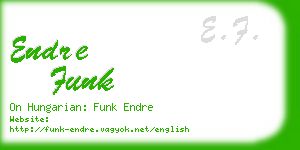 endre funk business card